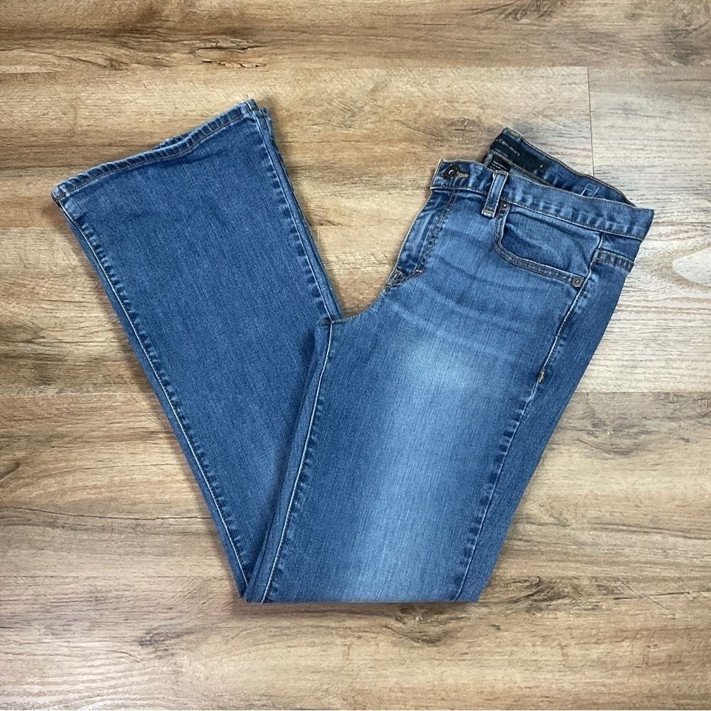 Calvin Klein Jeans Women’s Size 8 Flare Leg High Mid Rise Stretchy Blue - Picture 8 of 16